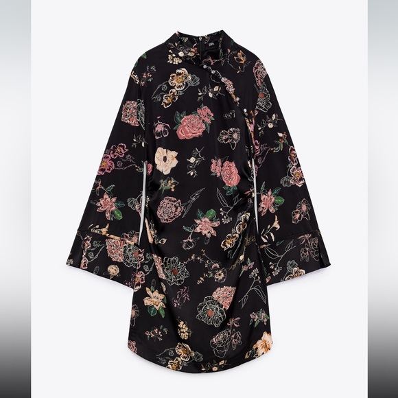 ZARA SHORT FLORAL PRINT DRESS - Picture 5 of 13